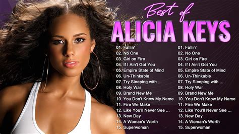 alicia keys setlist|alicia keys greatest hits songs.